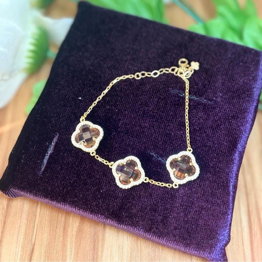 925 Sterling Silver Turkish Zultanite Bracelet Jewelry for Women,NEW,Gold Plated - Picture 3 of 3